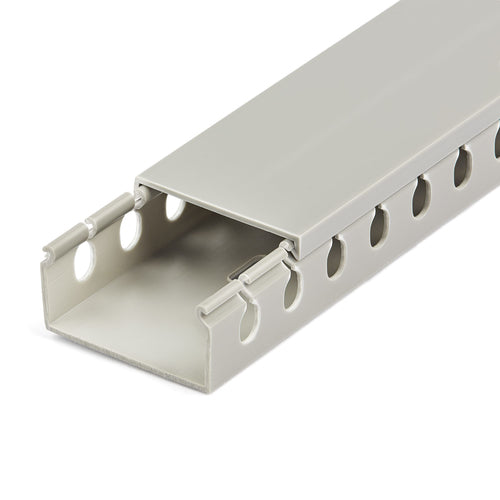 StarTech.com CBMWD5025 Cable Organizer | 6.5ft Cable Management Raceway | Grey PVC