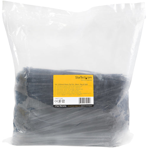 Cable Tie StarTech.com CBMZT10BK Nylon 10-Inch 50lbs Black
