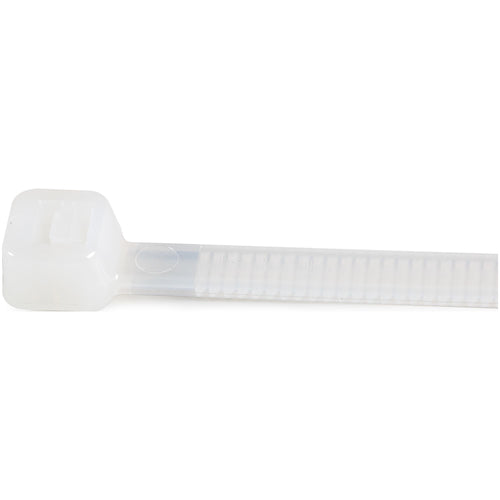 StarTech 8 Inch White Nylon Cable Ties, 50 Pack - Heavy-Duty 50lb Zip Ties