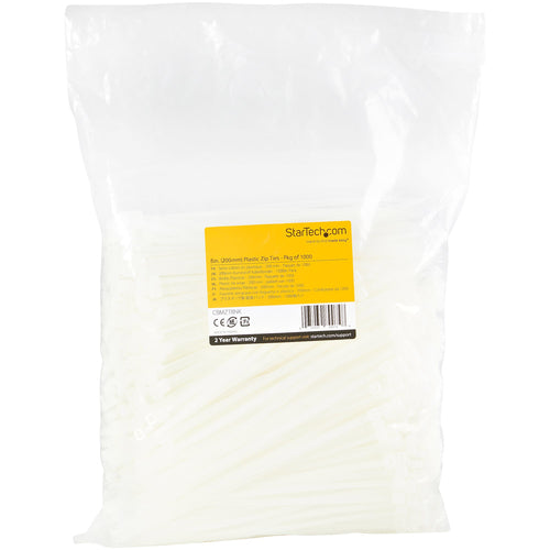 Cable Tie StarTech.com CBMZT8NK 8 Inch 50lbs Nylon Bulk 1000 Pack