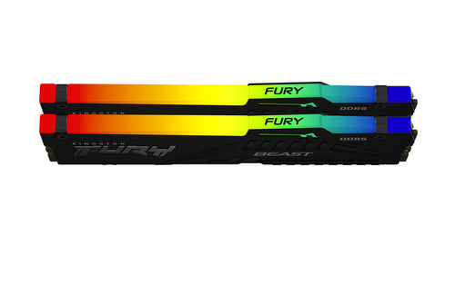 Memory Module Kingston Technology FURY Beast 64GB 6000MT/s DDR5 RGB DIMM Kit of 2 - KF560C36BBE2AK2-64