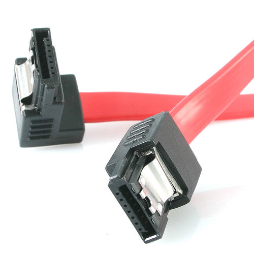 SATA Cable StarTech.com LSATA18RA1 18-inch SATA III Right Angle Latching Red