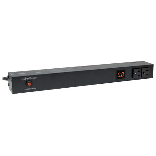 Power Distribution Unit CyberPower PDU15M2F12R 1U Metered 14 AC Outlets LCD Black