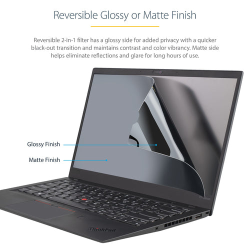 Privacy Filter StarTech 15.6-Inch Anti-Glare 51% Blue Light Reduction Frameless - 156L-PRIVACY-SCREEN