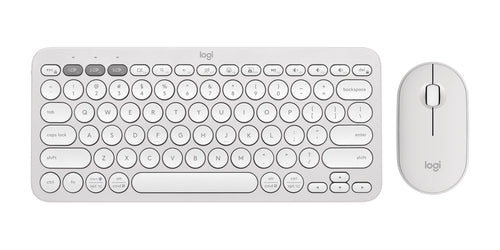 Logitech Pebble 2 Wireless Keyboard and Mouse Combo QWERTY Bluetooth RF White