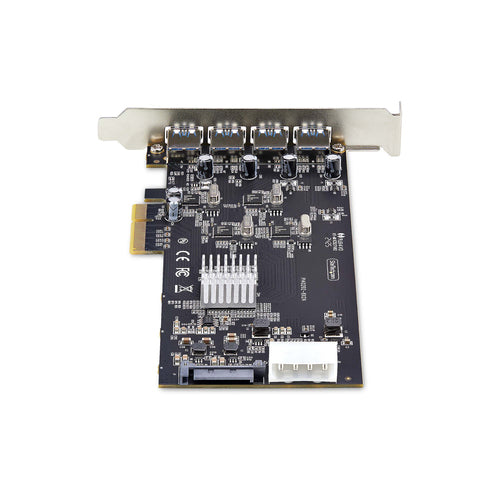 USB PCIe Card StarTech.com P5Q4A 4-Port USB 3.2 5Gbps Windows/macOS/Linux - P5Q4A-USB-CARD