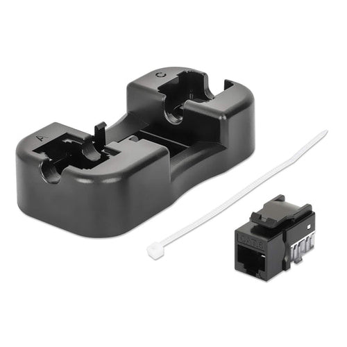 Keystone Module Intellinet 772129 10GBase-T RJ-45 Female Flat Black