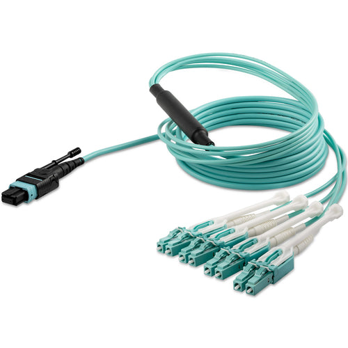 Fiber Optic Cable StarTech MPO8LCPL2M 2m MTP to 4x LC Duplex OM3 Multimode