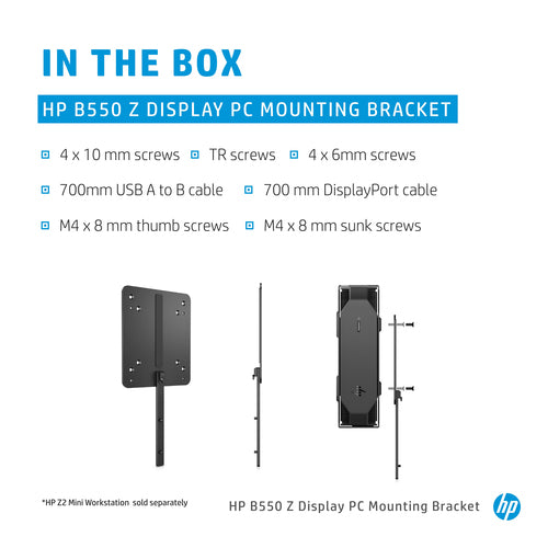 PC Mounting Bracket HP B550 Z 318g 130mm x 256.5mm Durable