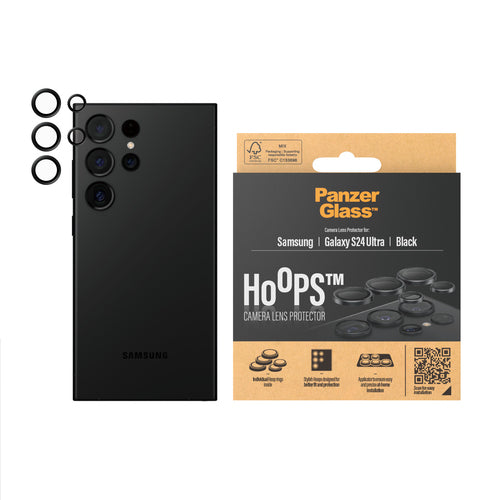 PanzerGlass ® Hoops® Camera Lens Protector Black Samsung Galaxy S24 Ultra