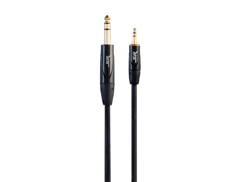 3.5mm TRS to 6.35mm TRS Audio Cable 1.82m Black Monoprice