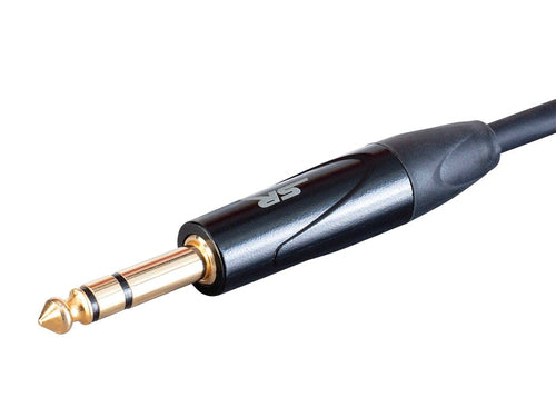 3.5mm TRS to 6.35mm TRS Audio Cable 1.82m Black Monoprice