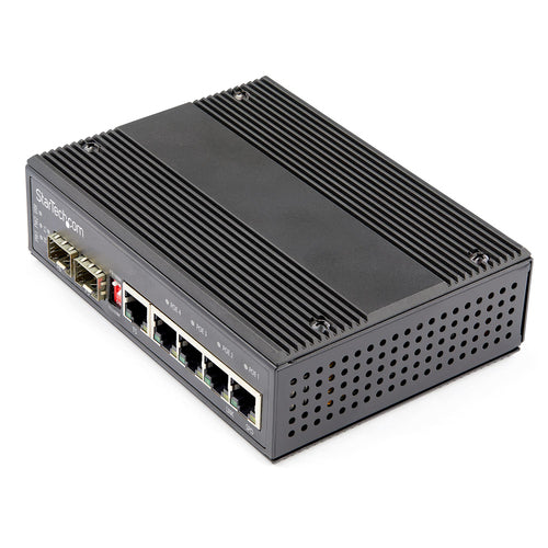 Network Switch StarTech IES1G52UP12V 6-Port Gigabit PoE+ 30W SFP Unmanaged