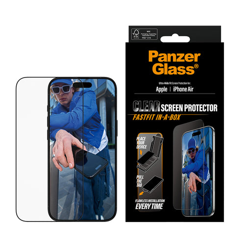 Screen Protector PanzerGlass iPhone Air Ultra-Wide Fit Scratch & Shock Resistant - PG63006