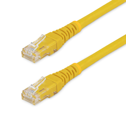 CAT6 Ethernet Cable StarTech.com 50ft 650MHz Gigabit RJ45 100W PoE Yellow