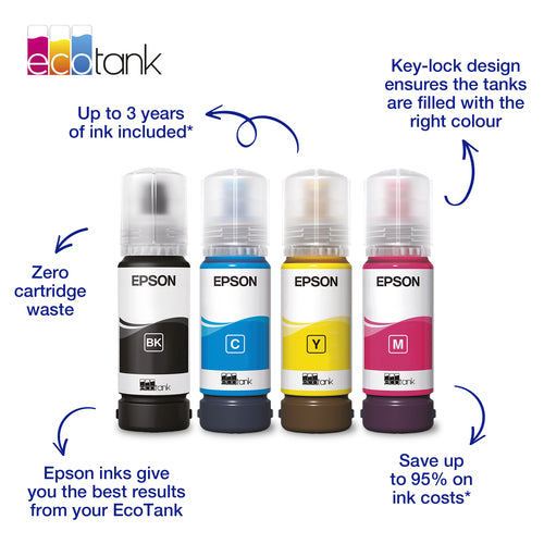 Ink Bottle Epson 103 EcoTank Black 65ml for L5190 L3156 L3151 L3150 - C13T00S14A10