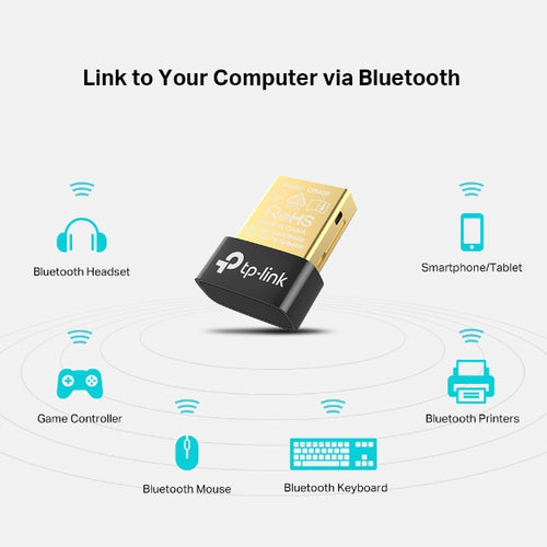 Bluetooth USB Adapter TP-Link UB400 Wireless Connection Range 10m Compact Design