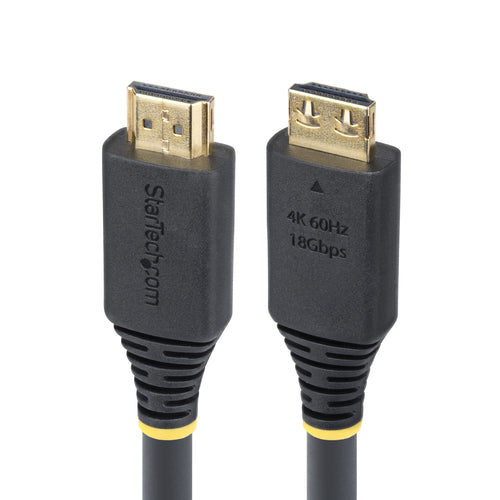 High Speed HDMI Cable 20ft 4K 60Hz Gripping Connectors StarTech.com