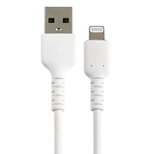 StarTech.com 12-inch Durable White USB-A to Lightning Cable - MFi Certified Charger - 30cm