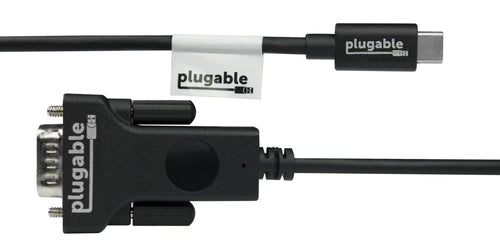 USB-C to VGA Cable 6 Feet Plugable Technologies 1920x1080 60Hz Driverless Adapter