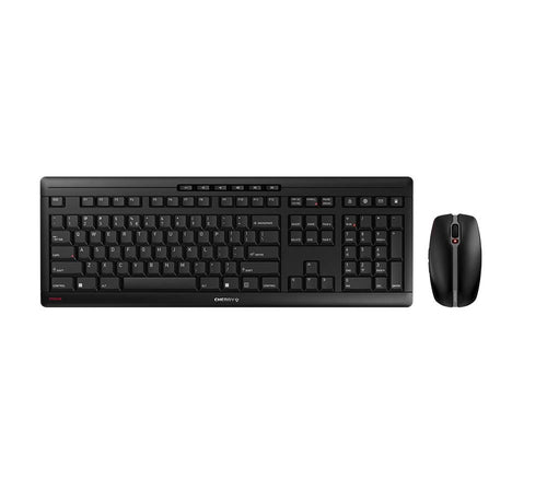 Wireless Keyboard CHERRY Stream Desktop Full-Size RF QWERTY Matching Mouse Black