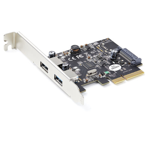 USB PCIe Card StarTech 2-Port 10Gbps USB 3.1/3.2 Gen 2 Type-A Full/Low Profile - PEXUSB312A3