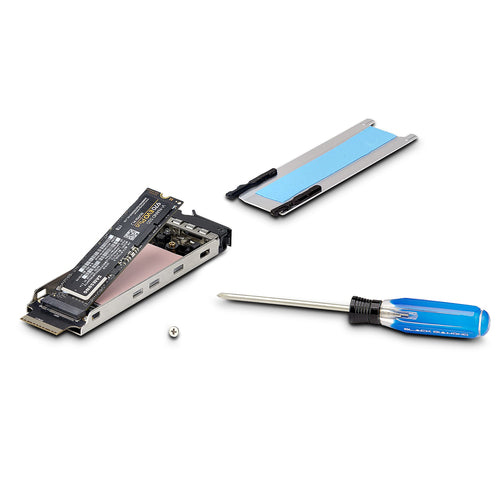 M.2 NVMe SSD to PCIe x4 Mobile Rack Black Silver Tool-less Installation