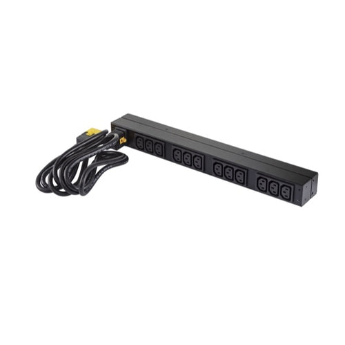Rack PDU Power Distribution Unit 3.7kW 230V 12 Outlets Black