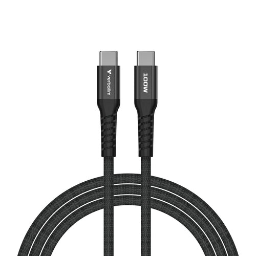 USB Cable Verbatim Sync & Charge Magnetic 100W USB-C 1.2m Black