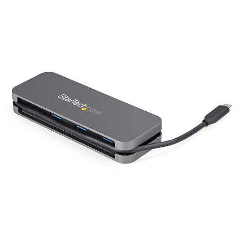 4-Port USB-C Hub with 3 USB-A Ports 5Gbps Speed Portable Adapter