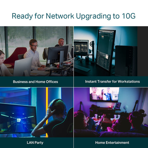 10G Unmanaged Ethernet Switch TP-Link 8-Port Rackmount 1U