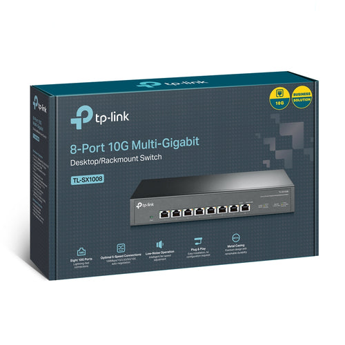 10G Unmanaged Ethernet Switch TP-Link 8-Port Rackmount 1U
