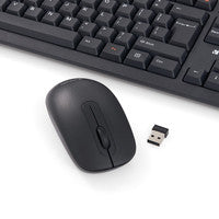 Wireless Keyboard Verbatim 70724 Full-Size RF Black with Mouse