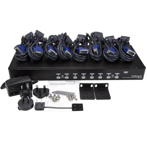 KVM Switch StarTech.com SV831DUSBUK 8 Port Rackmount USB OSD 1920 x 1440 - SV831DUSBUK