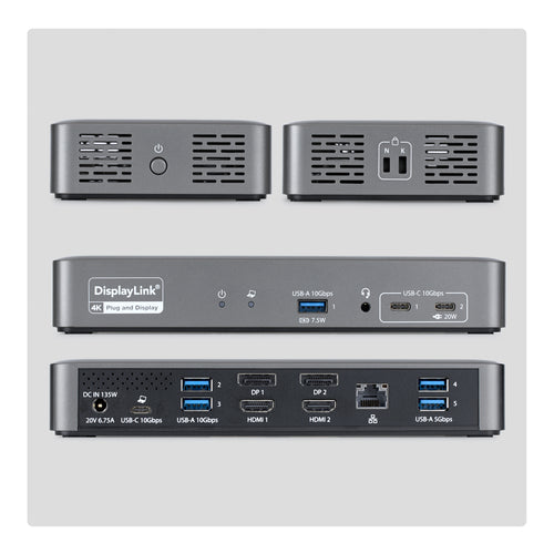 StarTech.com 194N-USBC-SMARTDOCK laptop dock/port replicator