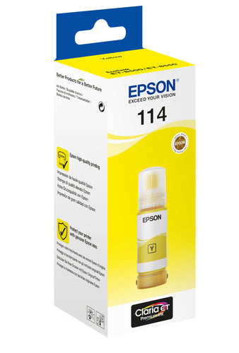 Ink Bottle Epson 114 EcoTank Yellow Standard Yield 70 ml - C13T07B440