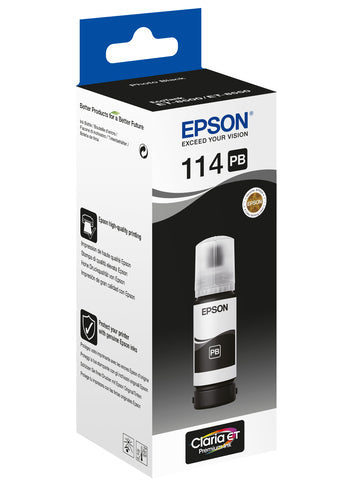 Ink Bottle Epson 114 EcoTank Photo Black Standard Yield 70ml - C13T07B140