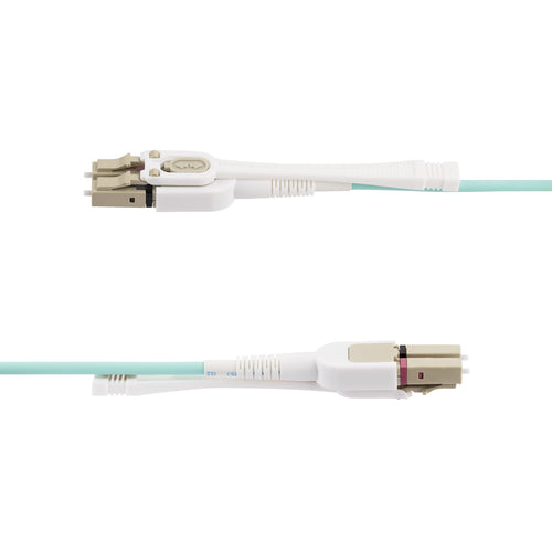 OM4 Multimode Fiber Optic Cable 8m 100G LC to LC Push Pull Tabs