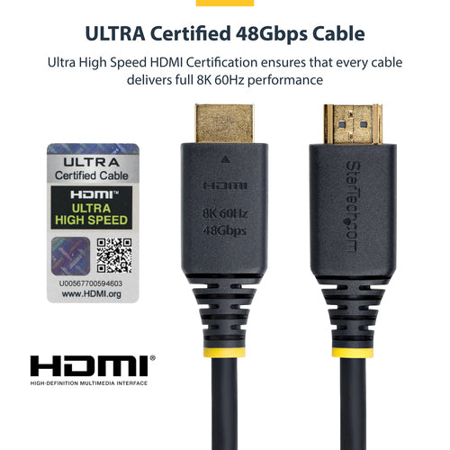 HDMI Cable StarTech.com HDMI 2.1 8K 60Hz 3m HDR10+ eARC