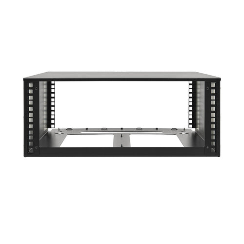 Vertical-Mount 4U Mini Rack Enclosure Black Steel for Wall-Mount