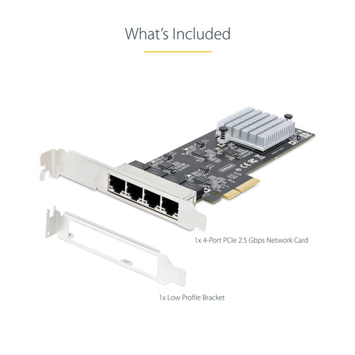 4-Port 2.5Gbps PCIe Network Card Intel I225-V Quad-Port Multi-Gigabit NIC