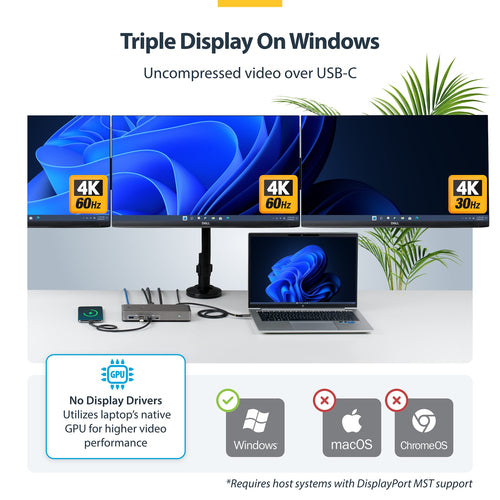 Laptop Dock StarTech.com 199UE-USBC-DOCK USB 3.2 Gen 2 10Gbps 4K - 199UE-USBC-DOCK