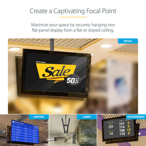 StarTech.com FPCEILBTB signage display mount