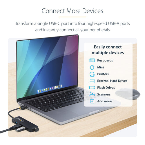 USB-C Hub StarTech.com H5C4A 4-Port USB-A 5Gbps Travel Compact
