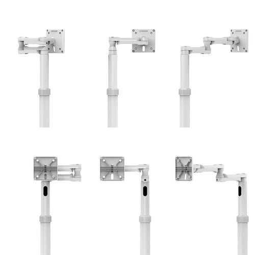 Compulocks Rise Freedom Extended iPad 10.2" Space Enclosure Medical Rolling Cart - White