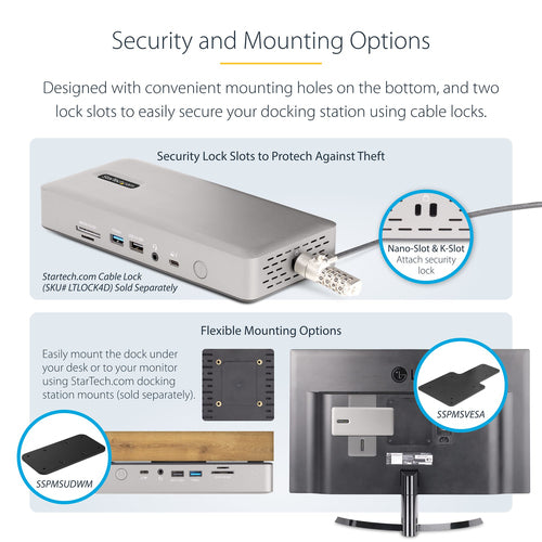 StarTech.com 132UE-TB4USB4DOCK laptop dock/port replicator
