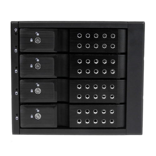 Drive Bay Panel StarTech HSB4SATSASBA 4 Bay Aluminum Trayless Hot Swap 6 Gbps HDD - HSB4SATSASBA