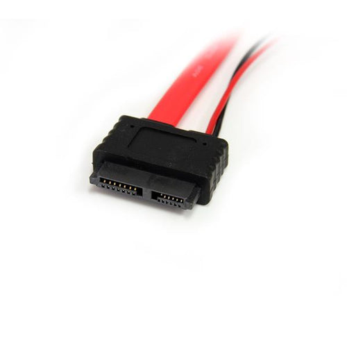SATA Cable 20in Slimline to SATA III Adapter with LP4 Power Connector