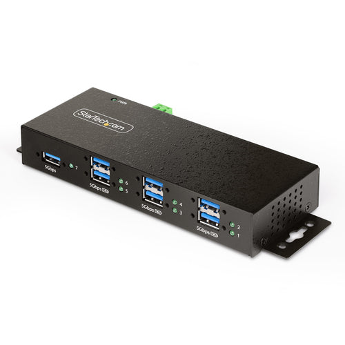 7-Port USB Hub StarTech.com 5G7AINDRM-USB-A Heavy Duty ESD Surge Protection - 5G7AINDRM-USB-A-HUB