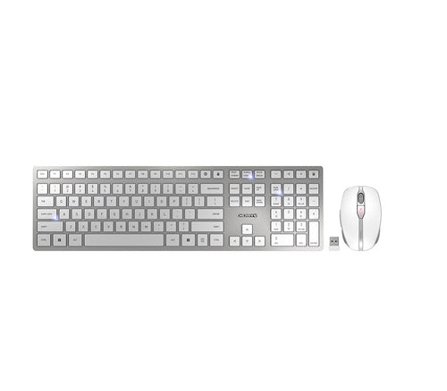 Wireless Keyboard CHERRY DW 9100 SLIM RF + Bluetooth QWERTY Silver